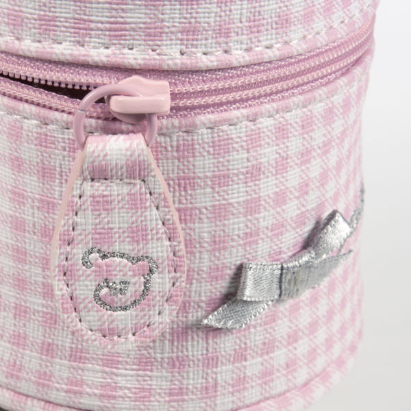 Bolsa portachupetes Vichy rosa 2