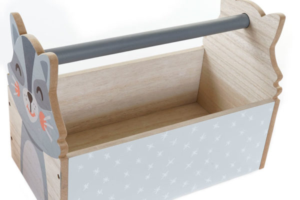 Caja de madera mapache