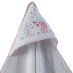 Capa de bano perritos rosa
