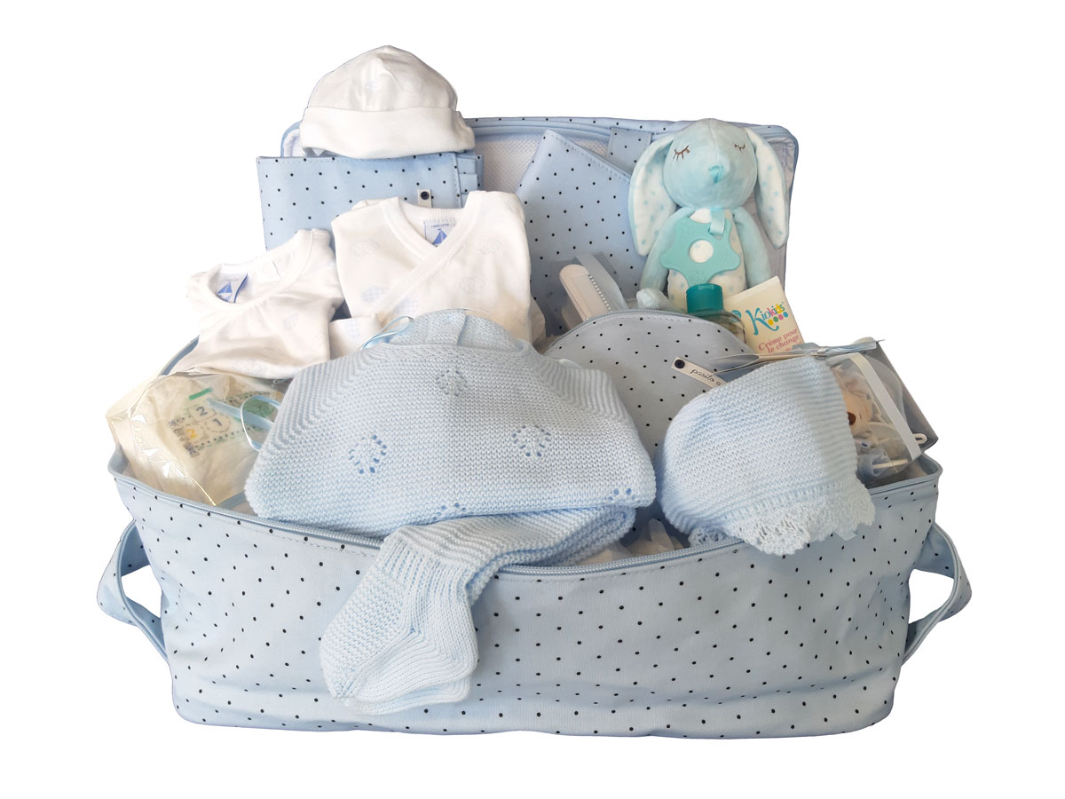 Canastilla maleta maternal “Mi primera maleta”, regalo bebé recién nacido
