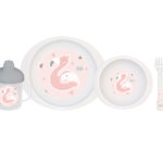 Vajilla Jungle Party flamenco rosa