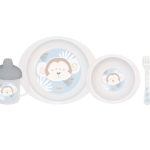 Vajilla Jungle Party mono azul