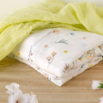 set 2 muselinas flores amarillo