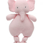 peluche elefante algodón rosa