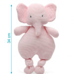 peluche elefante algodón libre de plásticos rosa