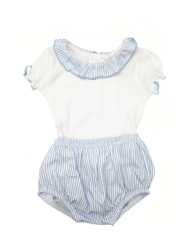 Conjunto 2 piezas Verano raya azul