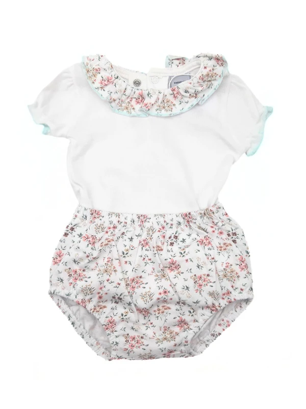 Conjunto 2 piezas Verano flor rosa