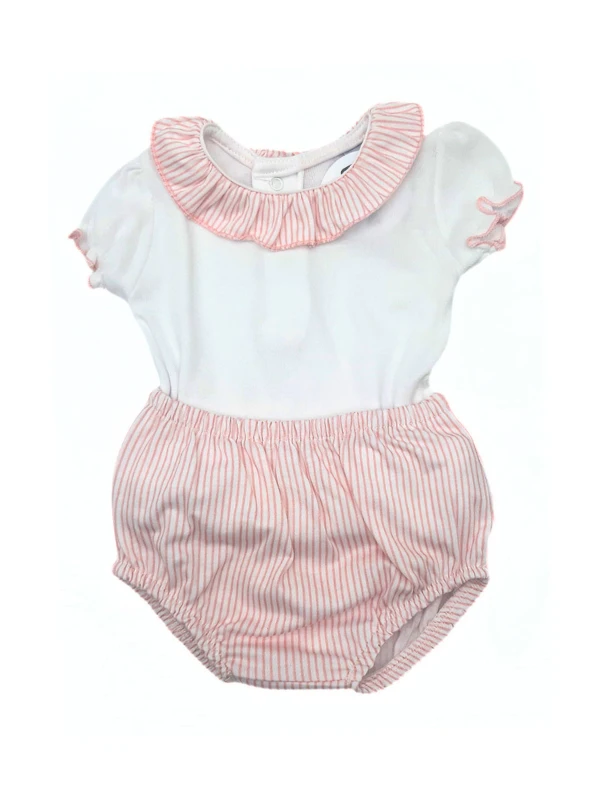 Conjunto 2 piezas Verano raya rosa